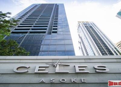 Celes Asoke - Clear City Views from this Two Bedroom Corner Condo for Rent