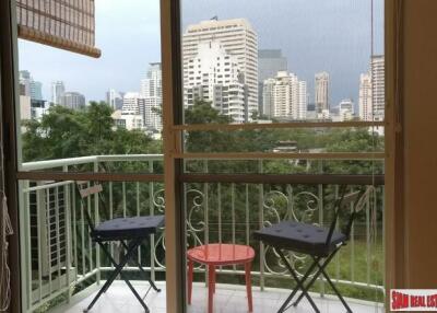 Rain Tree Villa - Recently Renovated Two Bedroom Condo for Rent with Two Balconies in Thong Lo