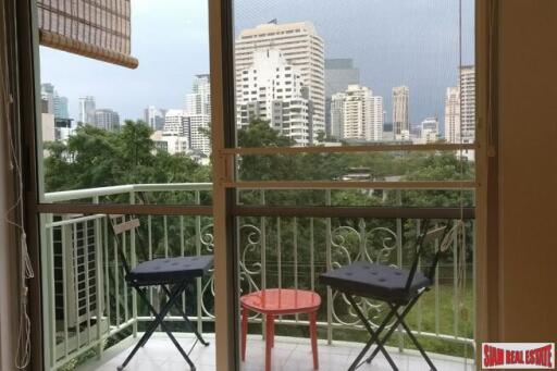 Rain Tree Villa - Recently Renovated Two Bedroom Condo for Rent with Two Balconies in Thong Lo