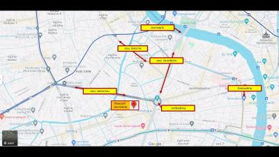 Illustrative map showing local transportation routes and stations