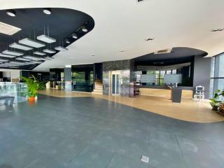 Spacious and modern open floor plan interior of a building