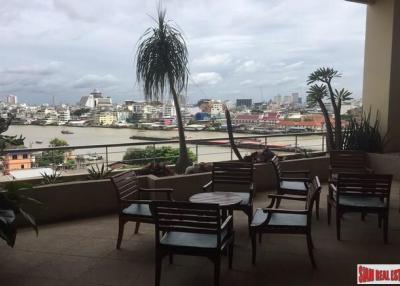 Baan Chao Praya  Riverfront Three Bedroom Corner Condo for Rent in Krung Thonburi