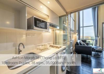 Ideo Morph 38  Ultra Modern Two Storey Duplex with Extra High Ceilings in Thong Lo, Pet friendly