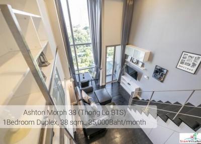 Ideo Morph 38  Ultra Modern Two Storey Duplex with Extra High Ceilings in Thong Lo, Pet friendly