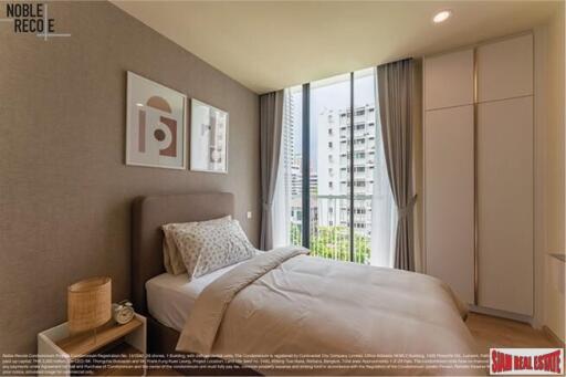 Noble Recole - Newly Completed High-Rise at Sukhumvit 19, Central Asoke - 2 Bed Condo for Rent on 4th Floor with Green Views