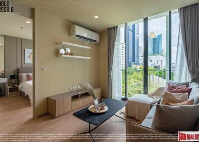 Noble Recole - Newly Completed High-Rise at Sukhumvit 19, Central Asoke - 2 Bed Condo for Rent on 4th Floor with Green Views