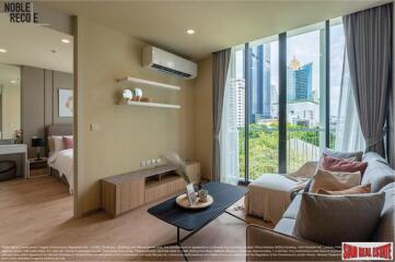 Noble Recole - Newly Completed High-Rise at Sukhumvit 19, Central Asoke - 2 Bed Condo for Rent on 4th Floor with Green Views