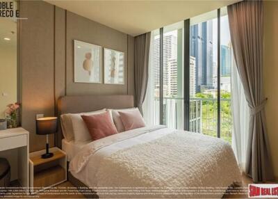 Noble Recole - Newly Completed High-Rise at Sukhumvit 19, Central Asoke - 2 Bed Condo for Rent on 4th Floor with Green Views
