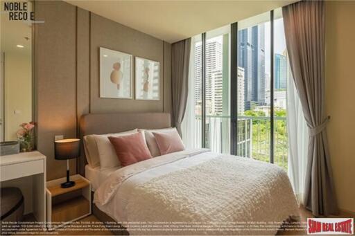 Noble Recole - Newly Completed High-Rise at Sukhumvit 19, Central Asoke - 2 Bed Condo for Rent on 4th Floor with Green Views