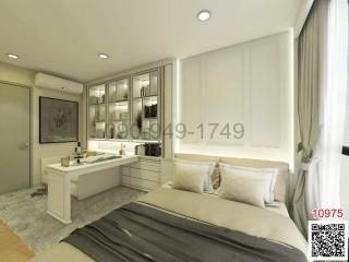 Modern and spacious bedroom with attached bathroom