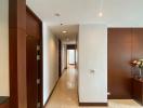 Elegant hallway in a residential property with marble flooring and modern finish
