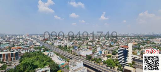 Panoramic cityscape from a high-rise building