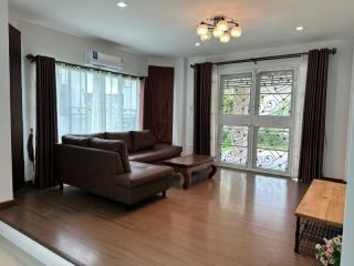 Spacious living room with natural light