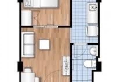 Compact and efficient Type A floor plan with clear layout of rooms and furniture arrangement