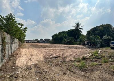 Vacant land ready for development with clear skies
