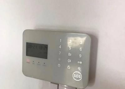 Wall-mounted security keypad with SOS button in a property
