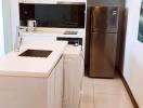 Modern kitchen interior with stainless steel appliances