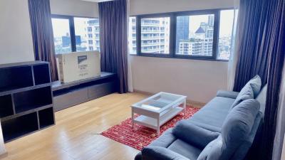 Cozy living room with city view