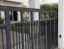 Modern residential gate at the entrance of a home