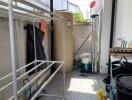Utility and laundry space with storage options in a residential property
