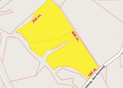 Illustrative land plot map with measurements for real estate listing