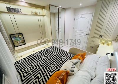 Cozy modern bedroom with elegant decor