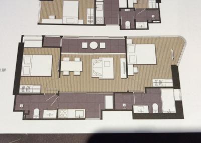 Architectural blueprint of apartment layout