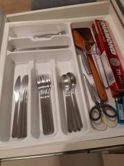 Kitchen drawer with organized utensils