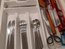 Kitchen drawer with organized utensils