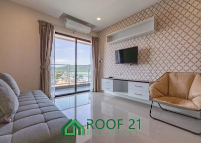 Sea and Sky Condo Bang Saray 1 bedroom 1 bathroom comes with sea and mountain views. In a quiet location