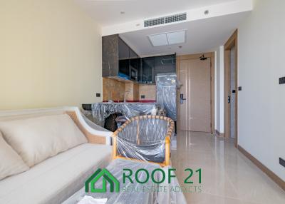 The Riviera Ocean Drive a luxury condominium in the heart of Jomtien, Pattaya Comes with new rooms. Ready to move in 1 bedroom, 1 bathroom.