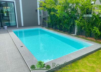 Private Pool Villa with Scandinavian Boho style For Sale at Siam Country Club Soi, Pattaya OP-0137Y