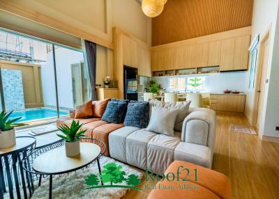 Pool Villa Pattaya, Nordic and Japanese Style, 3 bedrooms, Ensuite Bathroom With Private Pool & Jacuzzi, Near The Beach OP-0129Y