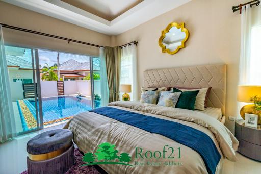 Brand New Pool Villa, fully furnished : Your Oasis near Pattaya's Beach and Tourist Hotspots For Sale OP-0156Y