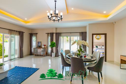 Brand New Pool Villa, fully furnished : Your Oasis near Pattaya's Beach and Tourist Hotspots For Sale OP-0156Y