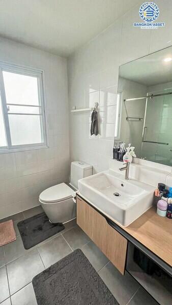 Modern bathroom with natural light