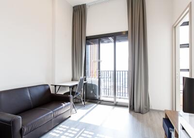 modern living room with balcony access