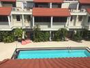 Residential complex with swimming pool and garden area
