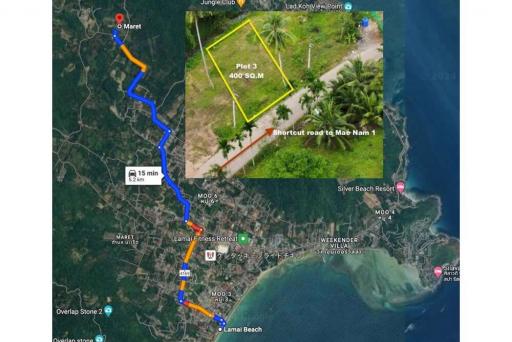 Plot 3: 400 SQ.M Small Land for sale at Lamai ,Koh Samui