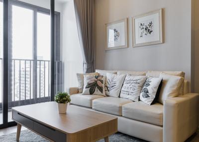 Modern living room with natural light