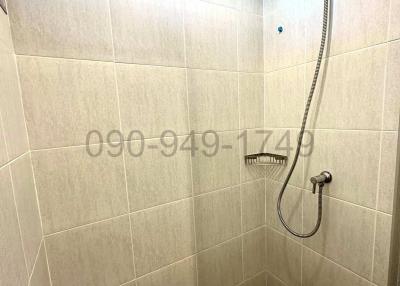 Modern tiled bathroom with shower