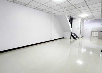 Spacious and bright interior hallway in a modern building