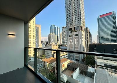 Spacious balcony with a panoramic city view