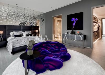 Stylish modern bedroom with elegant decor