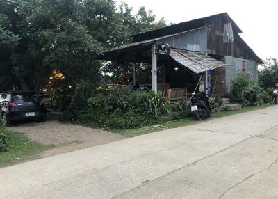 Rustic style building with a cozy outdoor seating area