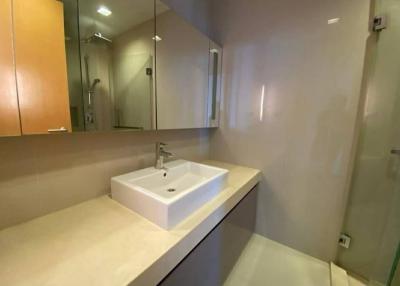 Modern bathroom interior with a neat vanity sink