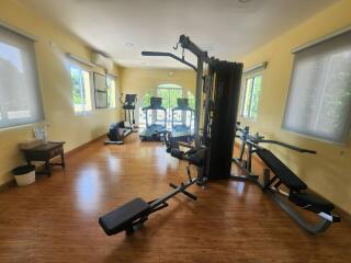 Spacious Home Gym with Various Exercise Equipment
