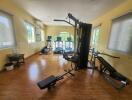 Spacious Home Gym with Various Exercise Equipment