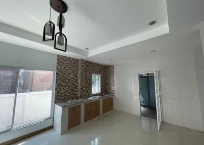 Modern kitchen with natural light and elegant design