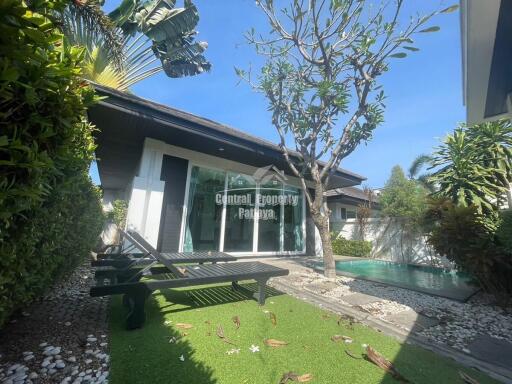 Modern, 2 bedroom, 2 bathroom, private pool villa for sale in central Jomtien.